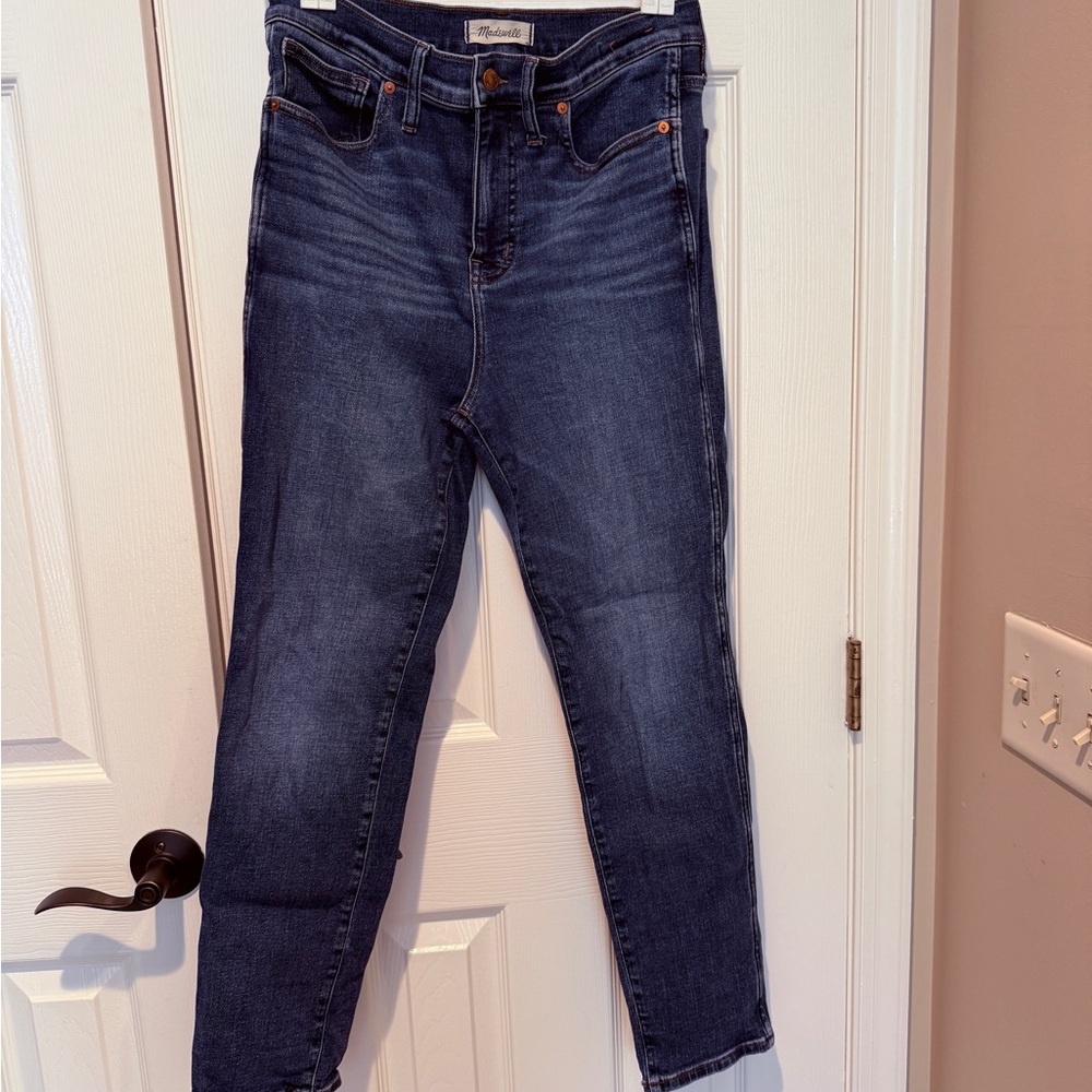Madewell Stovepipe Dark Blue Ankle Jeans
